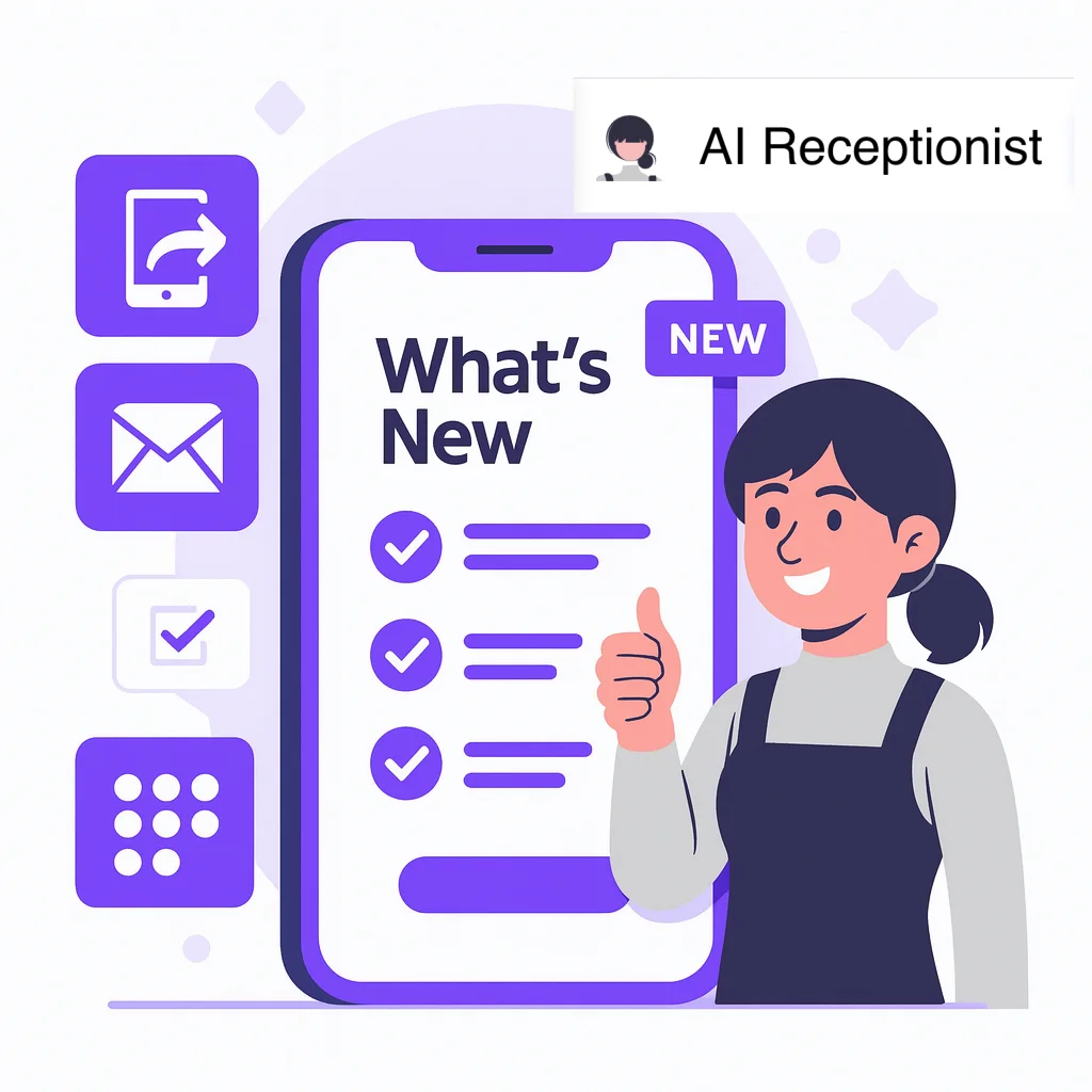 November 2025 AI Receptionist feature updates overview