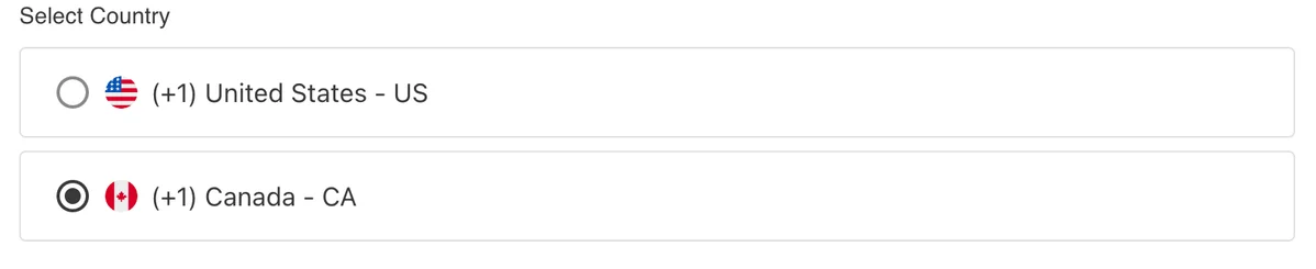 Canadian phone numbers available for AI Receptionist service
